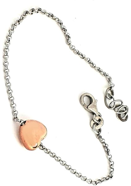 Kalp figürlü gümüş italyan tasarımı bileklik fiyatları