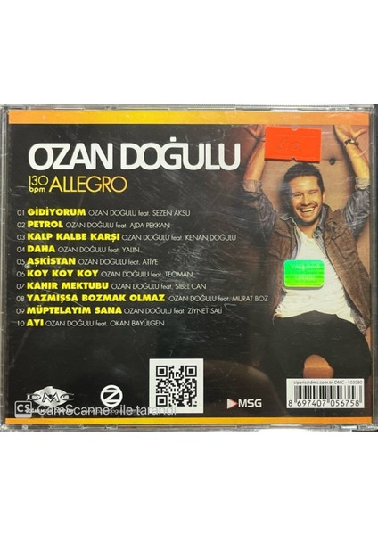 Ozan Doğulu – 130 Bpm Allegro CD
