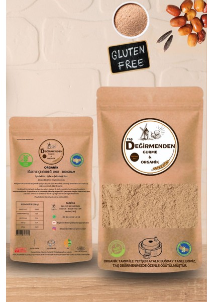 Organik İğde Ve Çekirdeği Unu (Gluten İçermez) - 300 Gram