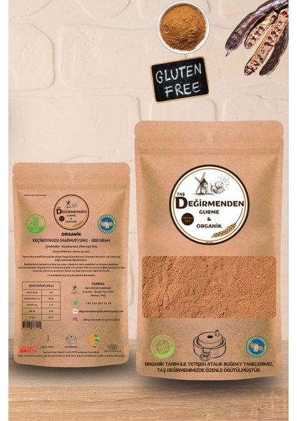 Organik Keçiboynuzu (Harnup) Unu (Gluten Içermez) - 300 Gram