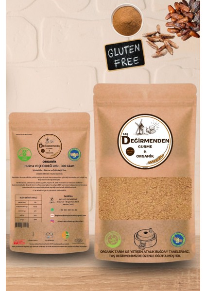 Organik Hurma Çekirdeği Unu (Gluten İçermez) - 300 Gram