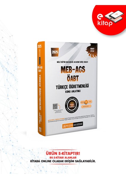 2025 MEB-AGS ÖABT Türkçe Öğretmenliği Konu Anlatımlı E-Kitap