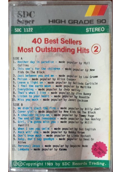 40 Best Sellers Most Outstanding Hits 2 Kaset