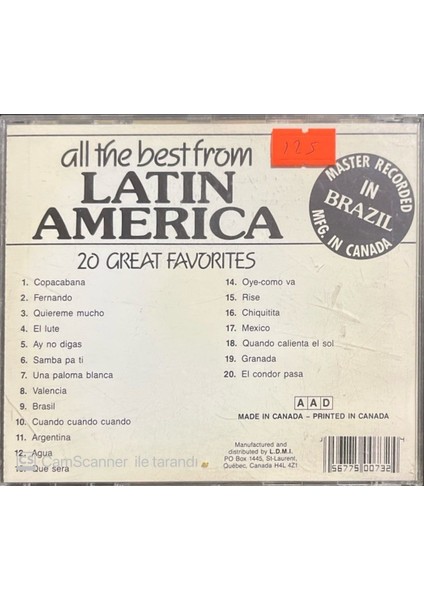 All The Best Ftom Latin America CD