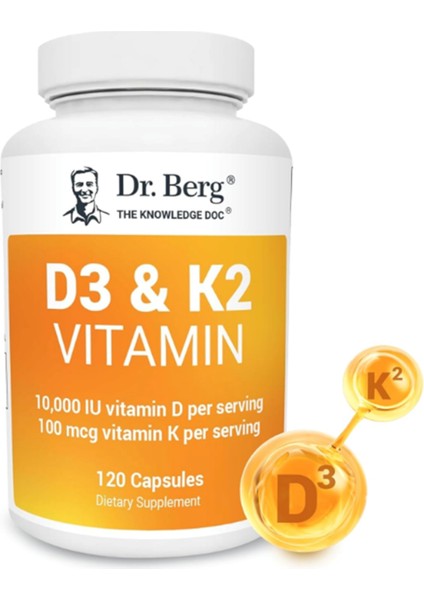 Vitamin D3 K2 W/mct Powder - Includes 10,000 Iu Of Vitamin D3, 100 Mcg Mk7 Vitamin K2, Purified Bile Salts, Zinc & Magnesium For Ultimate Absorption - 120 Capsul