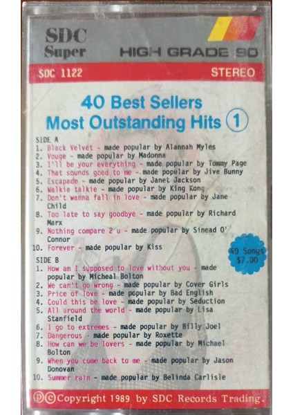 40 Best Sellers Most Outstanding Hits 1 Kaset