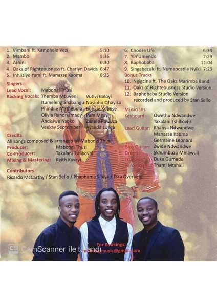 Mabongi Thusi - The Oak Vimbani CD fiyatları