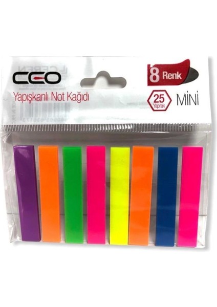Yapişkanli Not Kağidi Mini 8 Renk 25YP