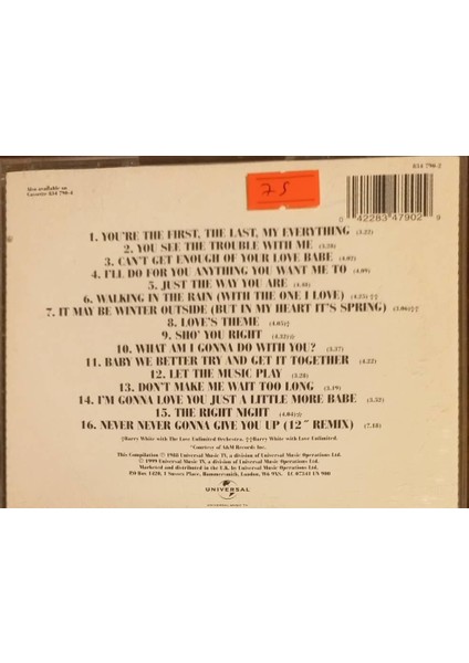 Barry White The Collection CD