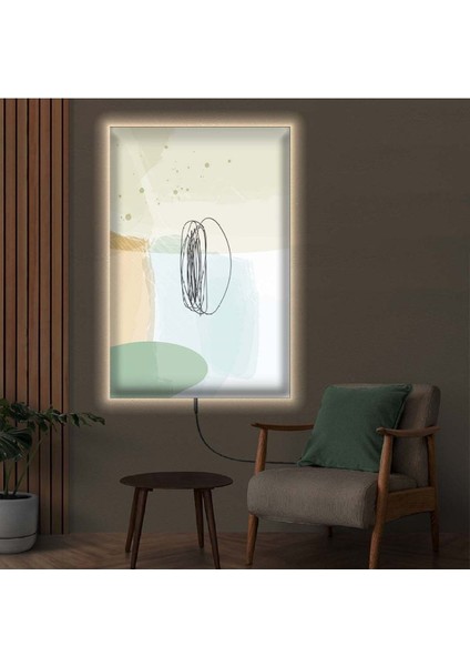 Ledli 90x60 Modern Çizim Kanvas Tablo