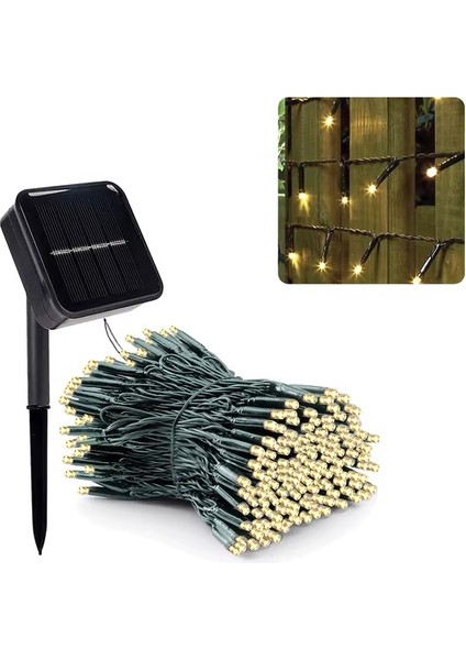 Su Geçirmez 12 Metre Güneş Enerjili Dış Mekan Solar Peri Ip LED Işık Dekoratif Bahçe Aydınlatma