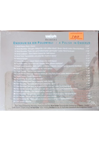 Ali Ufki Bey CD fiyatları