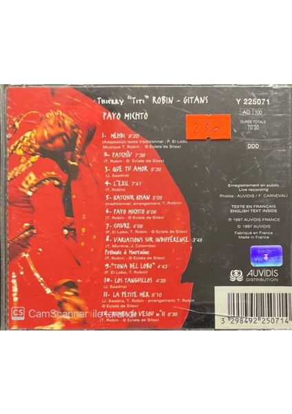 Thierry 'Titi' Robin Gitans Payo Michto CD