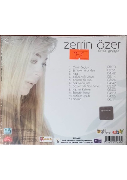 Zerrin Özer – Ömür Geçiyor CD fiyatları