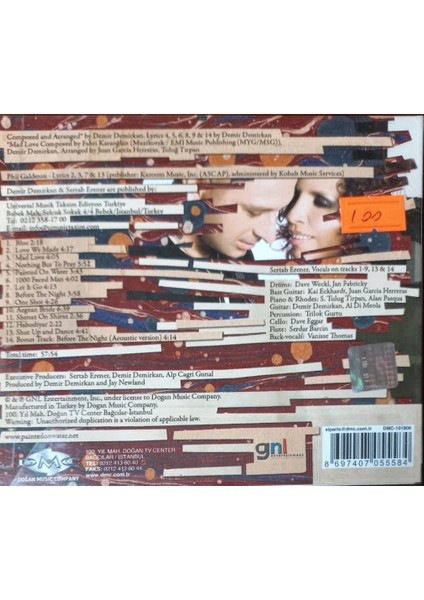 Sertab Erener - Demir Demirkan – Painted On Water CD fiyatları