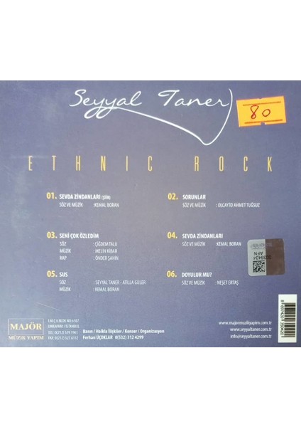 Seyyal Taner – Ethnic Rock CD fiyatları