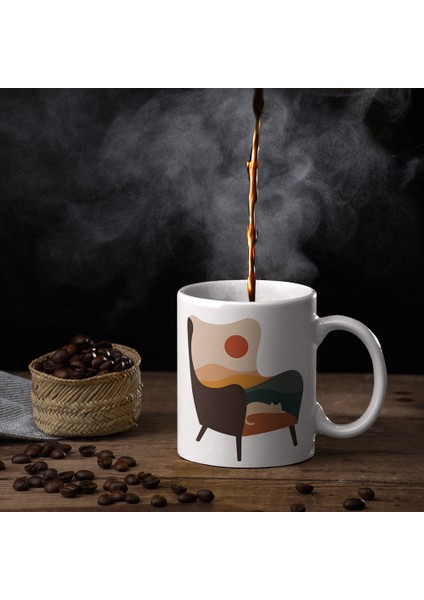 Koltukta Kedi, Retro Kedi Tasarımlı Kahve Kupası fiyatları