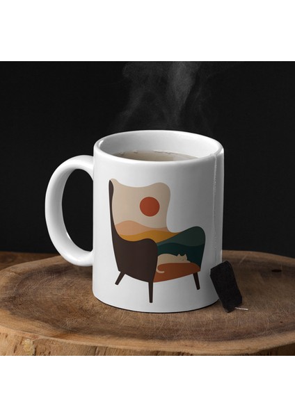 Koltukta Kedi, Retro Kedi Tasarımlı Kahve Kupası modelleri