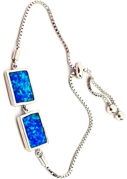 İtalyan 925 ayar gümüş ayarlanabilir asansörlü opal taşlı bileklik fiyatları