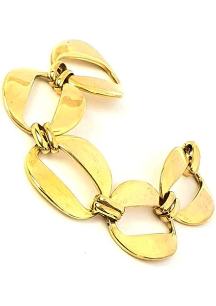 Altın işçiliğinde italyan tasarımı 925 ayar gümüş lüks bileklik