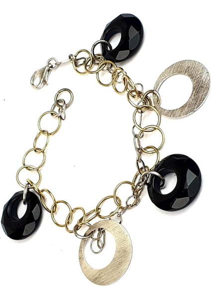 İtalyan tasarımı gümüş oniks taşlı bileklik fiyatları