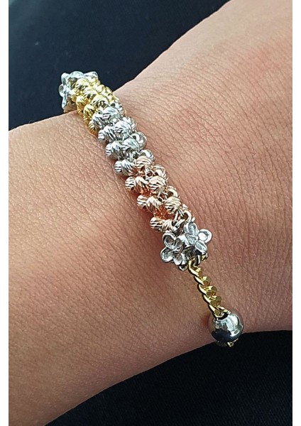 3 Renk 925ayar Gümüş Trend Dorika Bileklik