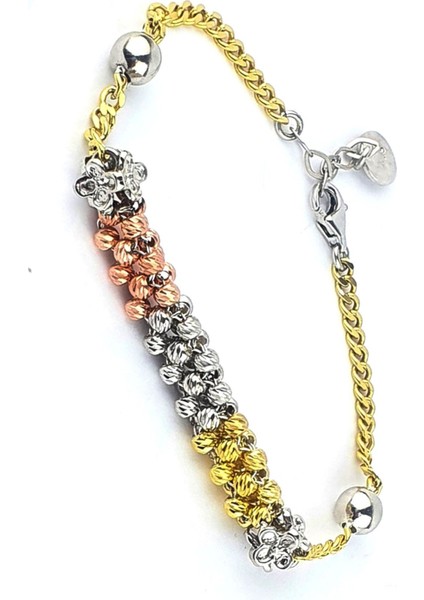 3 Renk 925ayar Gümüş Trend Dorika Bileklik modelleri