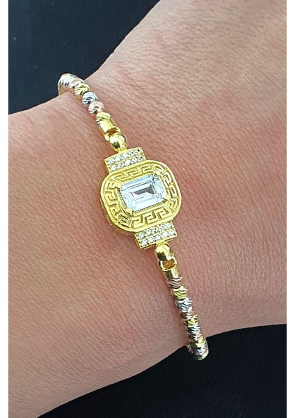 Baget zirkon Taşlı 925ayar Gümüş 3 Renk Dorika Bileklik fiyatları