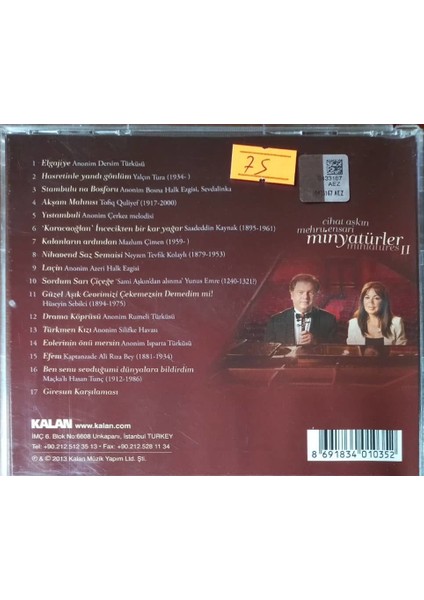 Cihat Aşkın – Mehru Ensari Minyatürler Iı CD fiyatları