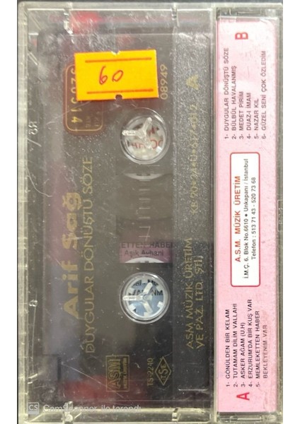 Arif Sağ Duygular Dönüştü Söze Kaset