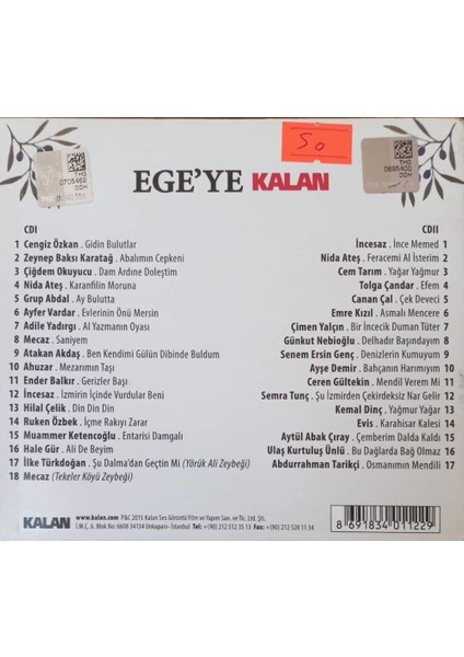 Ege'ye Kalan CD fiyatları
