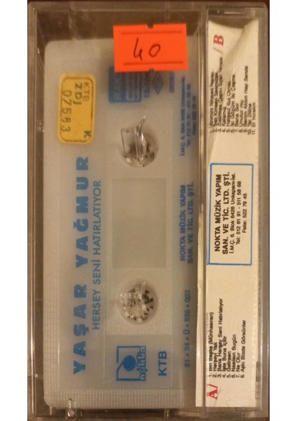 Yaşar Yağmur Herşey Seni Hatırlatıyor Kaset fiyatları