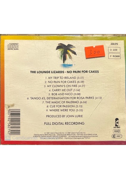 The Lounge Lizards No Pain For Cakes CD fiyatları