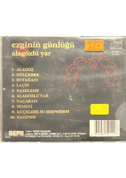 Ezginin Günlüğü – Alagözlü Yar Sarı Bandrollü CD fiyatları