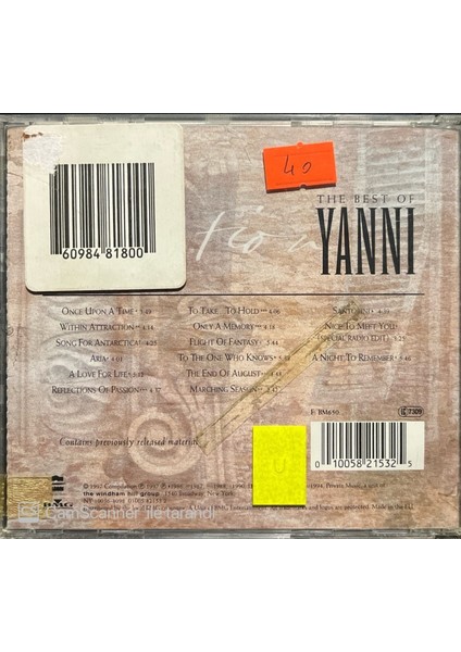 Devotion The Best Of Yanni CD fiyatları