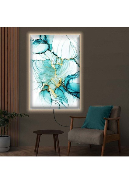 Ledli 50x70 Soyut Desen Kanvas Tablo