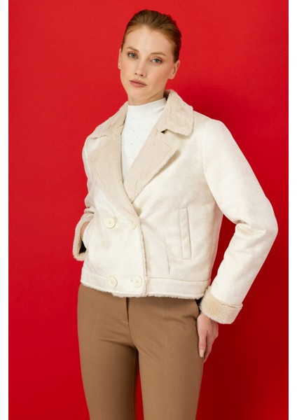 Içi Peluş Astarlı Güderi Mont Taş modelleri