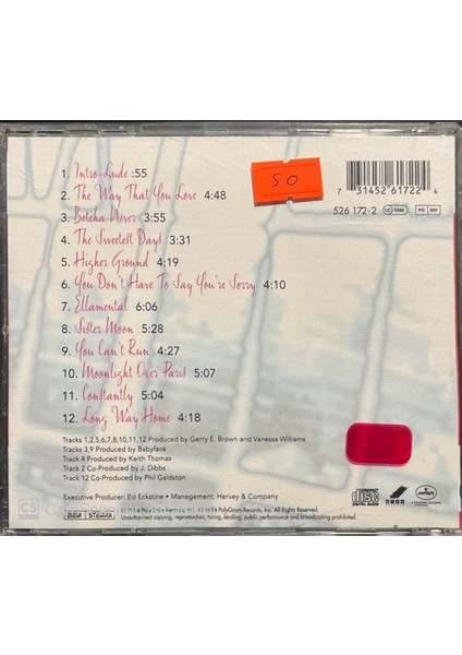 Vanessa Williams – The Sweetest Days CD fiyatları