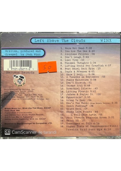 Winx Left Above The Clouds CD