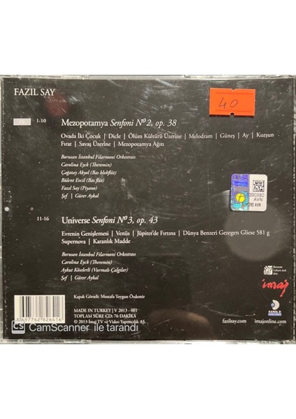 Fazıl Say – Mezopotamya Senfoni No2 CD