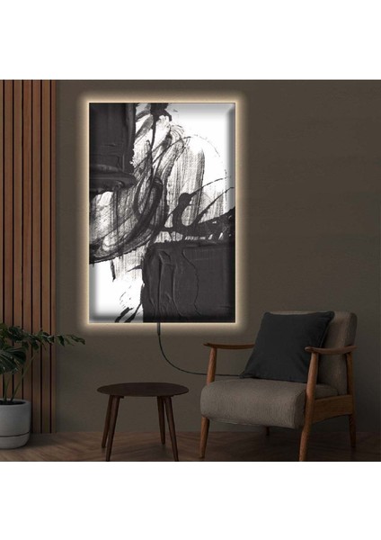 Ledli 50x70 Soyut Desen Kanvas Tablo