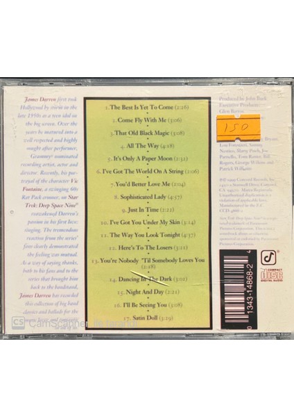 James Darren - This One's From The Heart CD