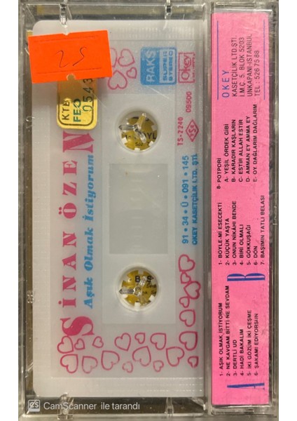 Sinan Özen Aşık Olmak Istiyorum Kaset