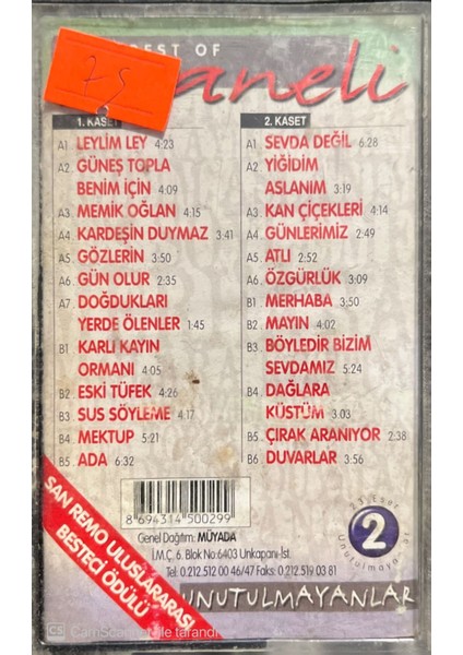 Zülfü Livaneli Unutulmayanlar 1 Çift Kaset