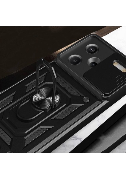 Xiaomi Redmi Note 13 Pro Plus 5g Kılıf Magnetik Standlı Kamera Korumalı Sürgülü Vega Kapak modelleri