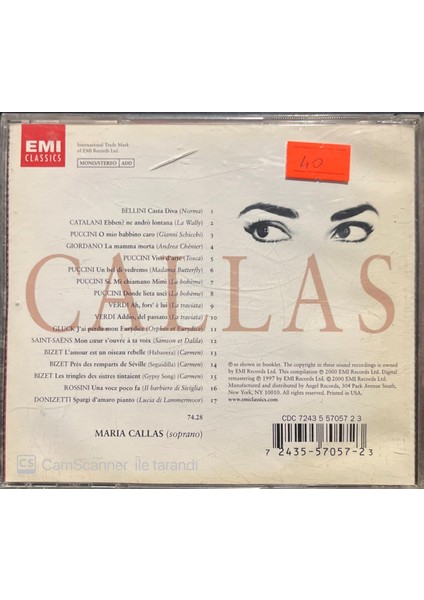 Maria Callas – The Legend CD