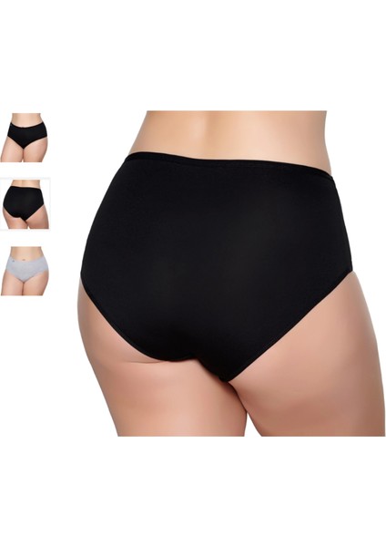 Gümüş Kadın Likralı Bato 3042/3043 3'lü Paket modelleri