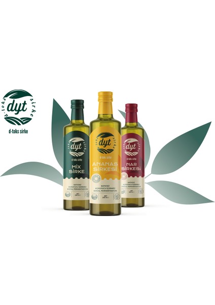 Dyt D-Toks Sirke Detox Sirke 3'lü Paket 750 ml