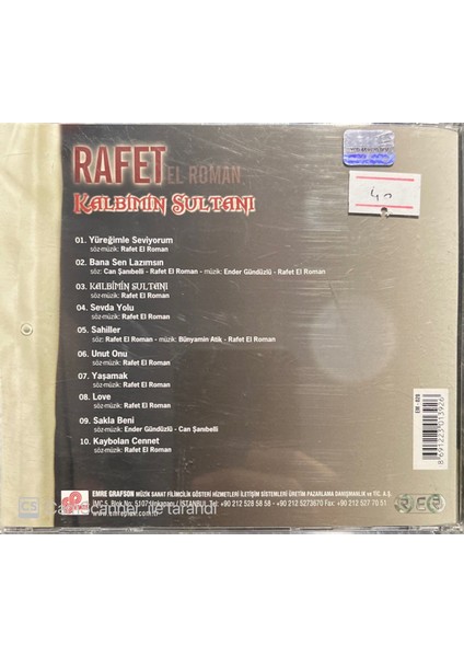 Rafet El Roman – Kalbimin Sultanı CD