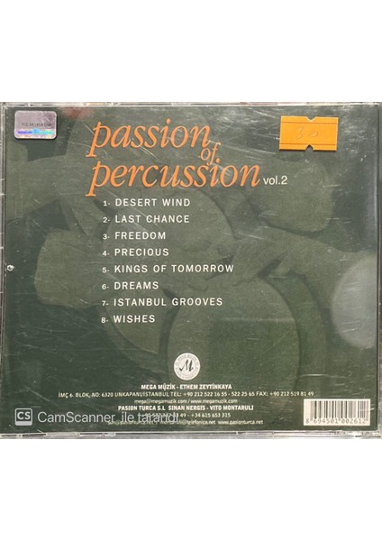 Passion of Percussion Vol.2 CD fiyatları